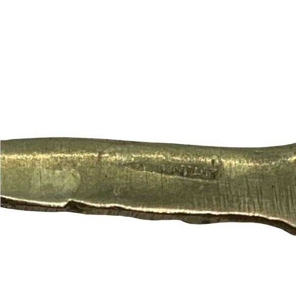 Meat Fork Vintage Montagnani Italy Ornate Gold Tone Decorative Serving 7" - Picture 9 of 16